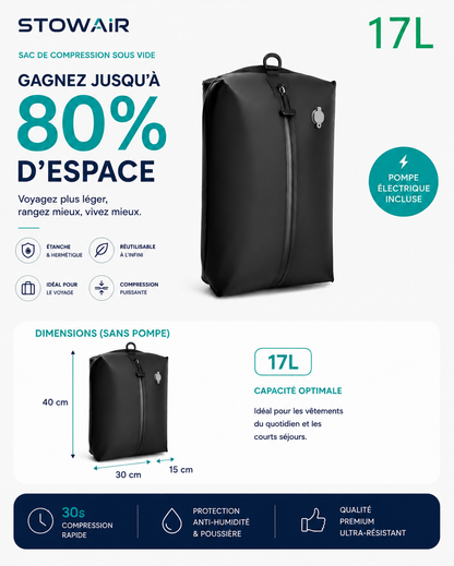 Sacs de compression sous vide avec pompe