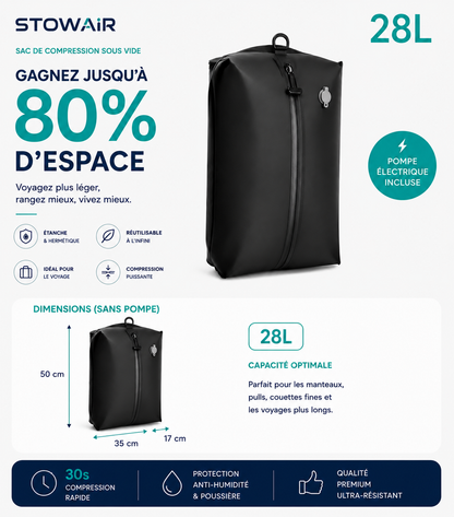 Sacs de compression sous vide avec pompe