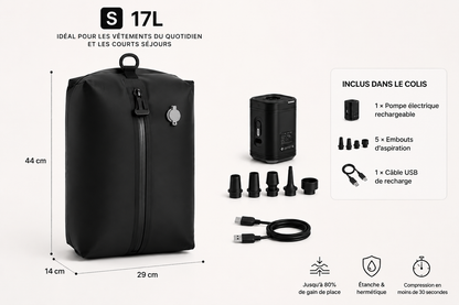 Sacs de compression sous vide avec pompe