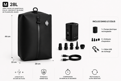 Sacs de compression sous vide avec pompe