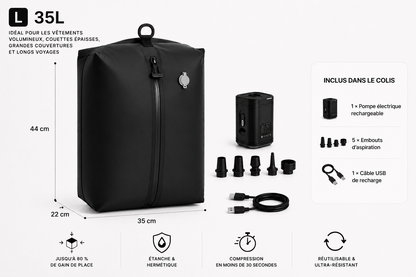 Sacs de compression sous vide avec pompe